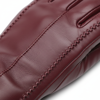 Elegant Leather Gloves | Women | Vegan Leather | Warm Winter Gloves | Classic | Steven & Levon