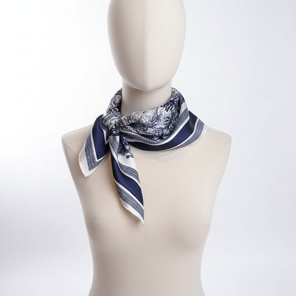 Plant Print Square Scarf | Women | Soft Fabric | 70cm Elegant Printed Neck Scarf | Steven & Levon