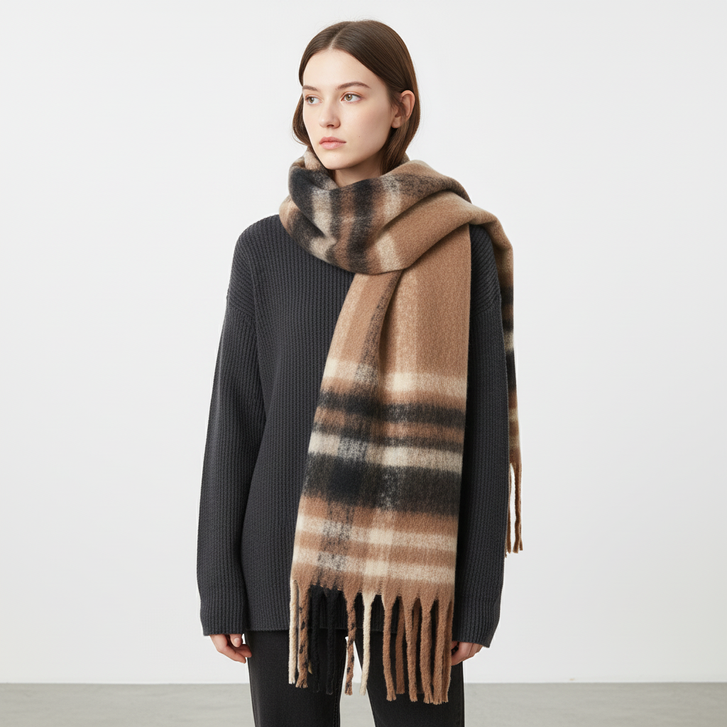 Luxury Winter Scarf | Women | Thick Pashmina | Warm Long Wrap | Soft Cold Weather Accessory | Steven & Levon