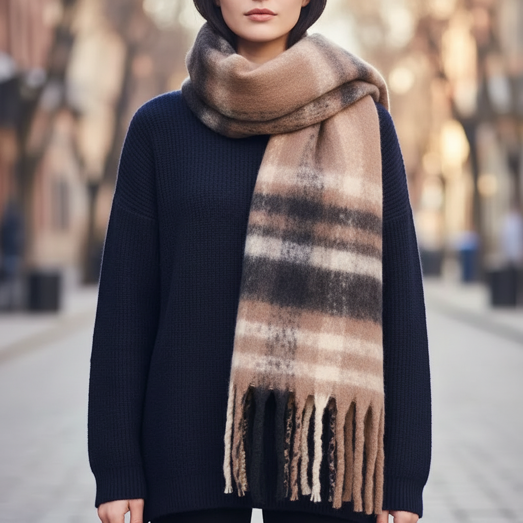 Luxury Winter Scarf | Women | Thick Pashmina | Warm Long Wrap | Soft Cold Weather Accessory | Steven & Levon