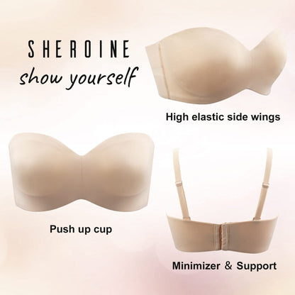 Seamless Backless Bra | Women's Strapless Support Bra | Removable Straps | Steven & Levon
