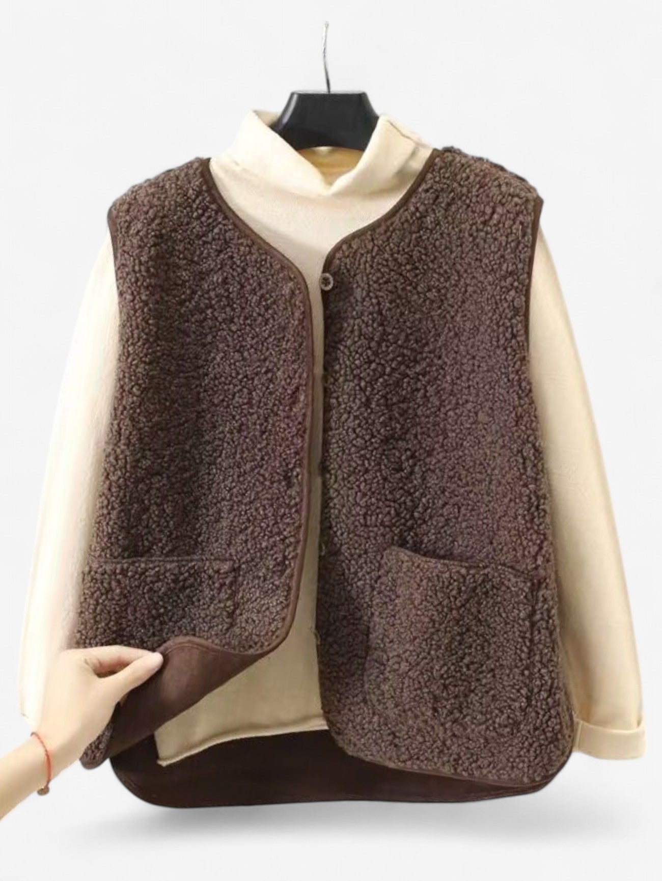 Women's Sleeveless Button Down Gilet Vest | Women | Lightweight Fabric Blend | Layering Waistcoat | Steven & Levon