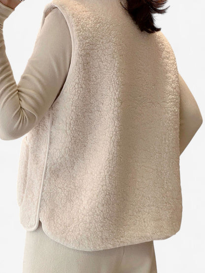 Women's Sleeveless Button Down Gilet Vest | Women | Lightweight Fabric Blend | Layering Waistcoat | Steven & Levon