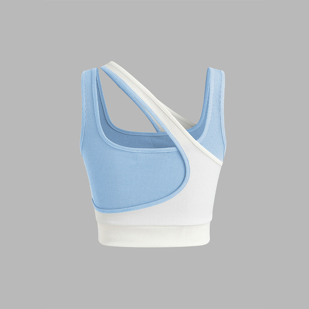 Asymmetric Sports Bra | Women | Adjustable Straps | Medium Support | Soft Stretch Comfort | Steven & Levon