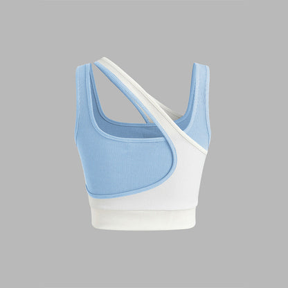 Asymmetric Sports Bra | Women | Adjustable Straps | Medium Support | Soft Stretch Comfort | Steven & Levon