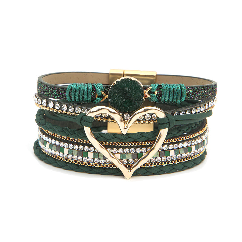 Boho Bracelet | Women's Beaded Bracelet | Natural Stone & Alloy | Adjustable Handmade Bohemian Jewellery | Steven & Levon