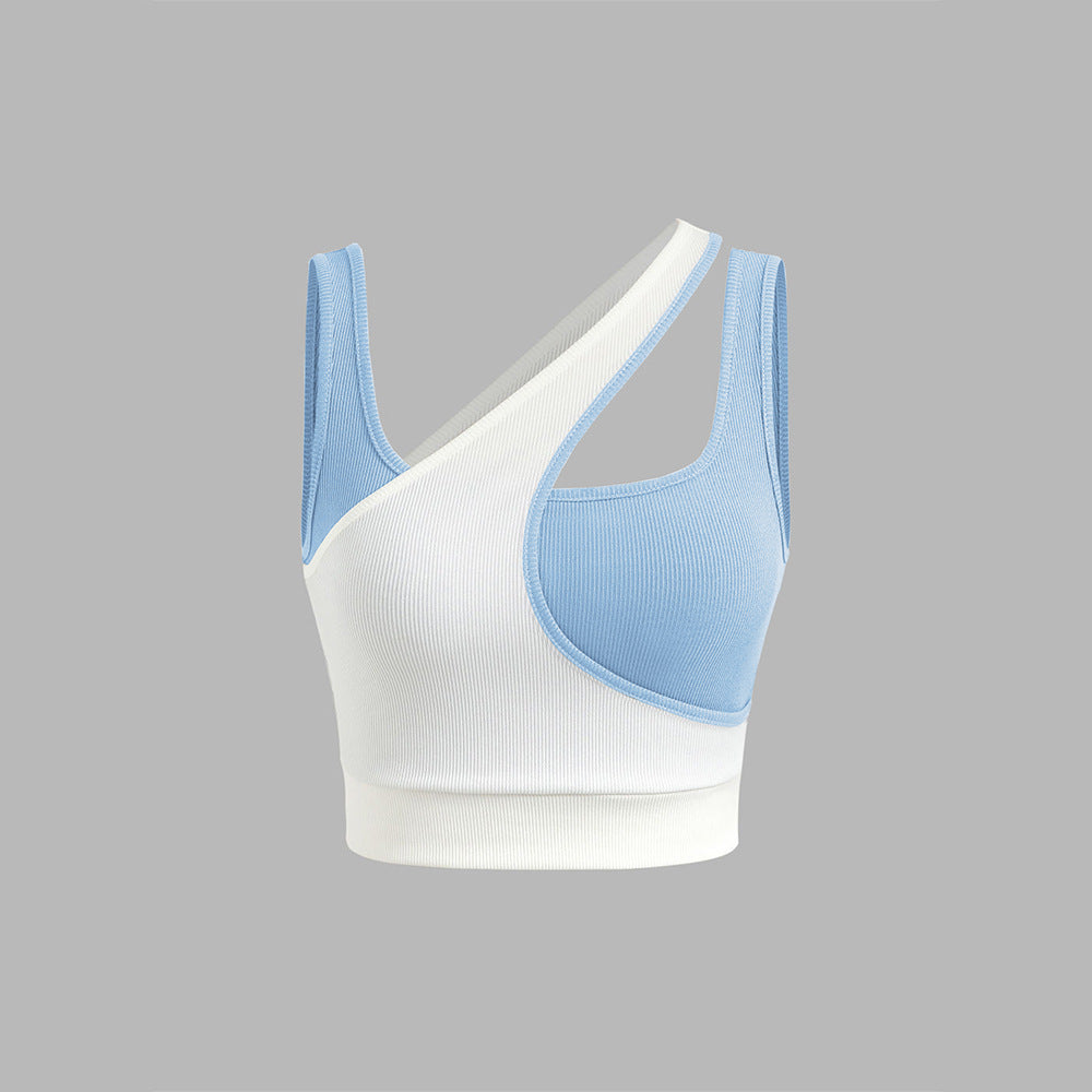 Asymmetric Sports Bra | Women | Adjustable Straps | Medium Support | Soft Stretch Comfort | Steven & Levon