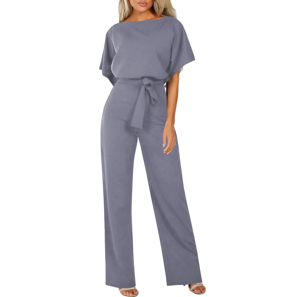Women's Simple Chic Jumpsuit | Lightweight Polyester Blend | Relaxed Fit | Everyday Wear | Steven & Levon
