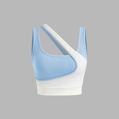 Asymmetric Sports Bra | Women | Adjustable Straps | Medium Support | Soft Stretch Comfort | Steven & Levon