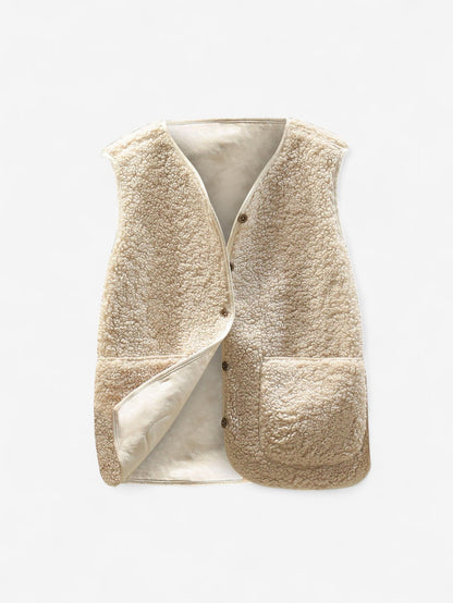Women's Sleeveless Button Down Gilet Vest | Women | Lightweight Fabric Blend | Layering Waistcoat | Steven & Levon