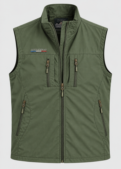 Men's Breathable Cargo Bodywarmer Vest | Utility Gilet | Multi-Pocket | Lightweight | Steven & Levon