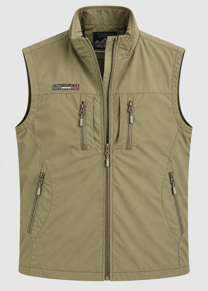 Men's Breathable Cargo Bodywarmer Vest | Utility Gilet | Multi-Pocket | Lightweight | Steven & Levon