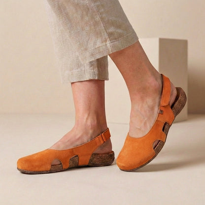 Women's Closed Toe Sandals | Comfort Support | Slingback Strap & Side Cut-Outs | Steven & Levon