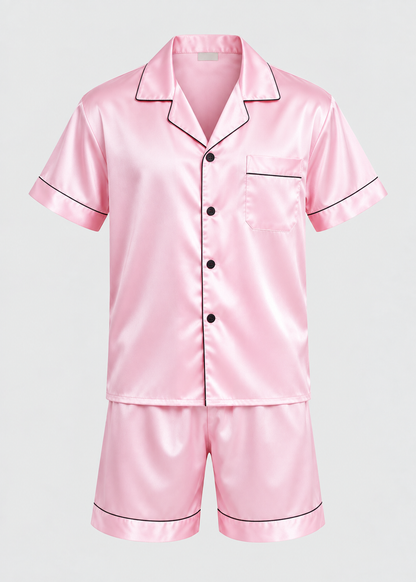 Men's Sleepwear | Short Sleeve Pajama | Elastic Shorts | Summer | Steven & Levon
