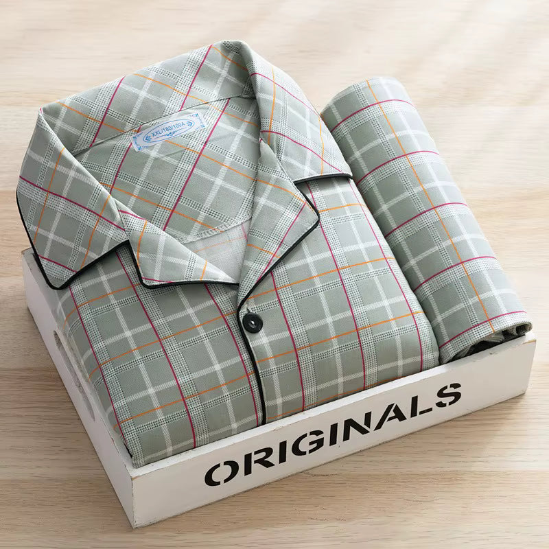Plaid Sleepwear | Men's Pajama | Plus Size | Button-Down | Warm Winter Set | Steven & Levon