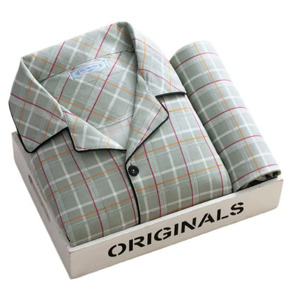 Plaid Sleepwear | Men's Pajama | Plus Size | Button-Down | Warm Winter Set | Steven & Levon