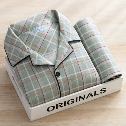Plaid Sleepwear | Men's Pajama | Plus Size | Button-Down | Warm Winter Set | Steven & Levon