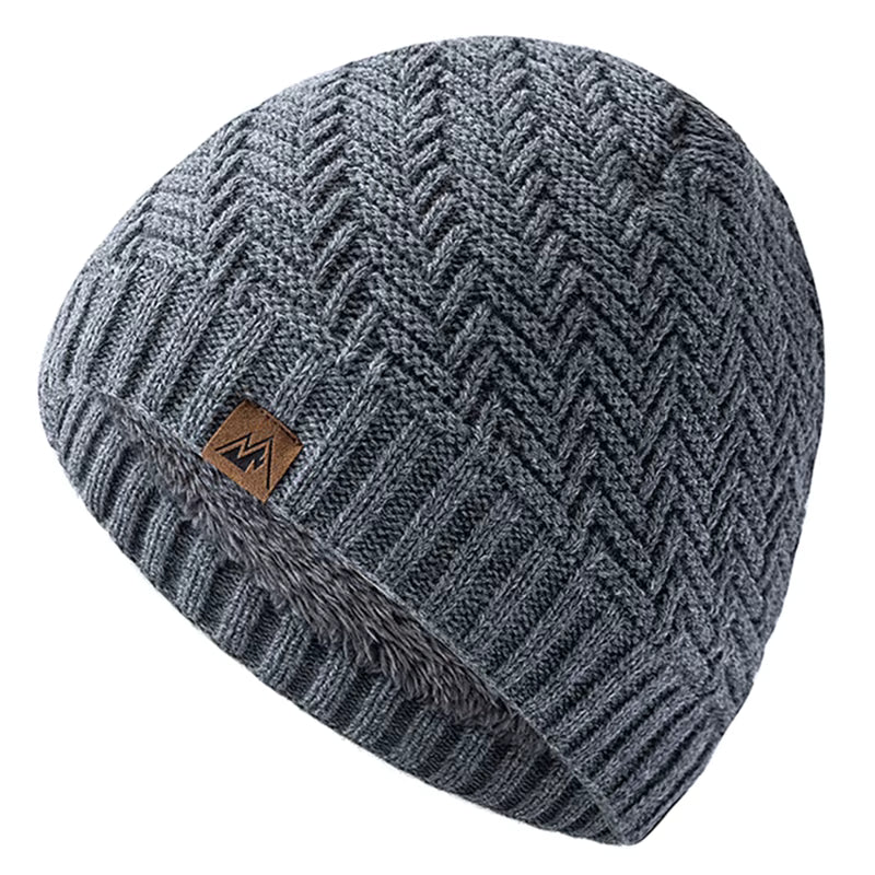 Winter Beanie | Unisex Warm Knitted Plush Fur Lined Hat for Outdoor Sports | Steven & Levon