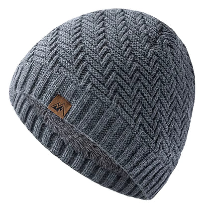 Winter Beanie | Unisex Warm Knitted Plush Fur Lined Hat for Outdoor Sports | Steven & Levon