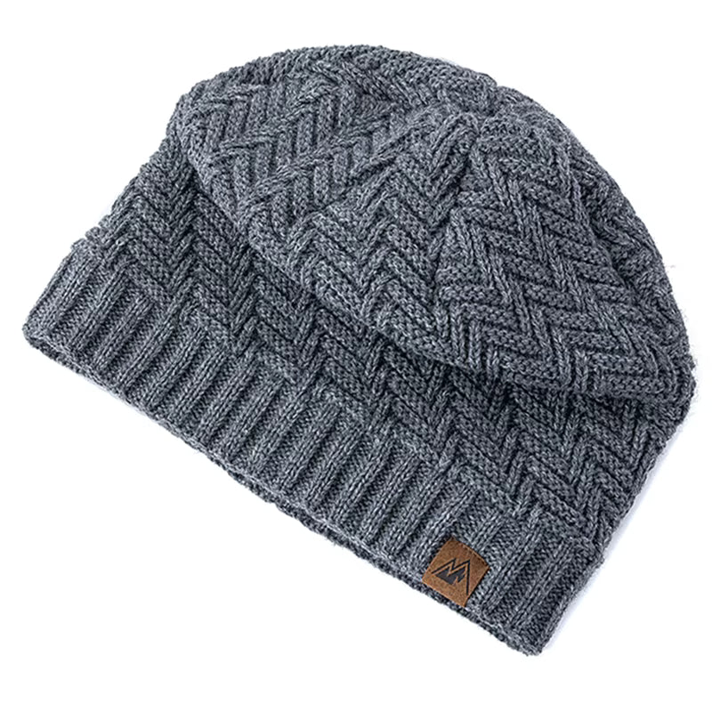 Winter Beanie | Unisex Warm Knitted Plush Fur Lined Hat for Outdoor Sports | Steven & Levon