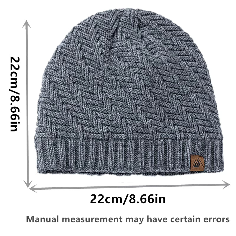Winter Beanie | Unisex Warm Knitted Plush Fur Lined Hat for Outdoor Sports | Steven & Levon