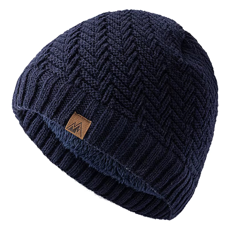 Winter Beanie | Unisex Warm Knitted Plush Fur Lined Hat for Outdoor Sports | Steven & Levon