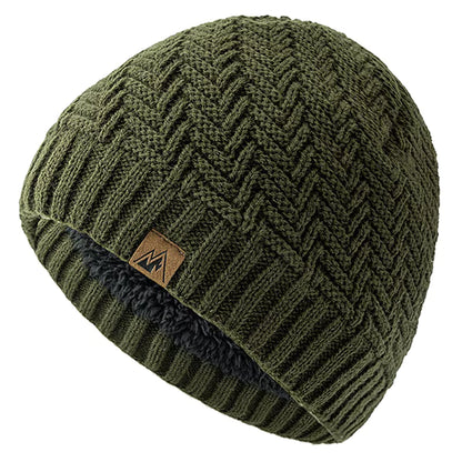 Winter Beanie | Unisex Warm Knitted Plush Fur Lined Hat for Outdoor Sports | Steven & Levon