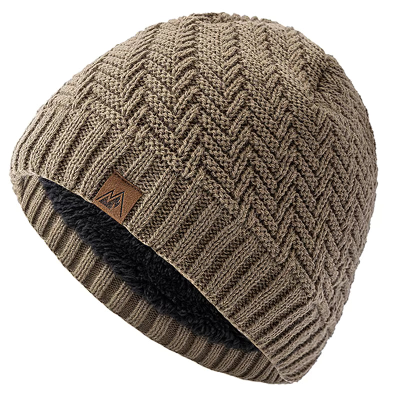 Winter Beanie | Unisex Warm Knitted Plush Fur Lined Hat for Outdoor Sports | Steven & Levon