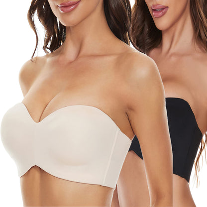 Seamless Backless Bra | Women's Strapless Support Bra | Removable Straps | Steven & Levon