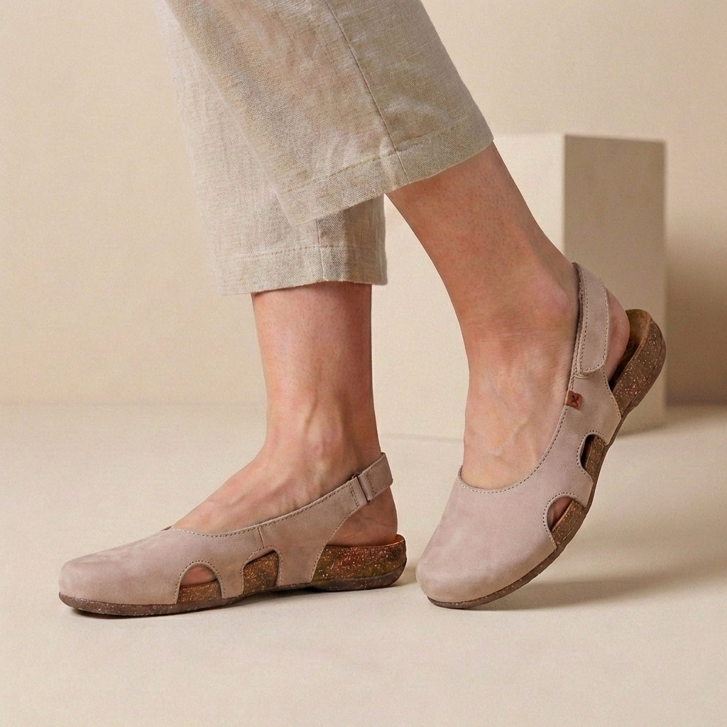 Women's Closed Toe Sandals | Comfort Support | Slingback Strap & Side Cut-Outs | Steven & Levon