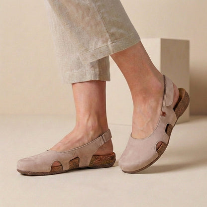 Women's Closed Toe Sandals | Comfort Support | Slingback Strap & Side Cut-Outs | Steven & Levon