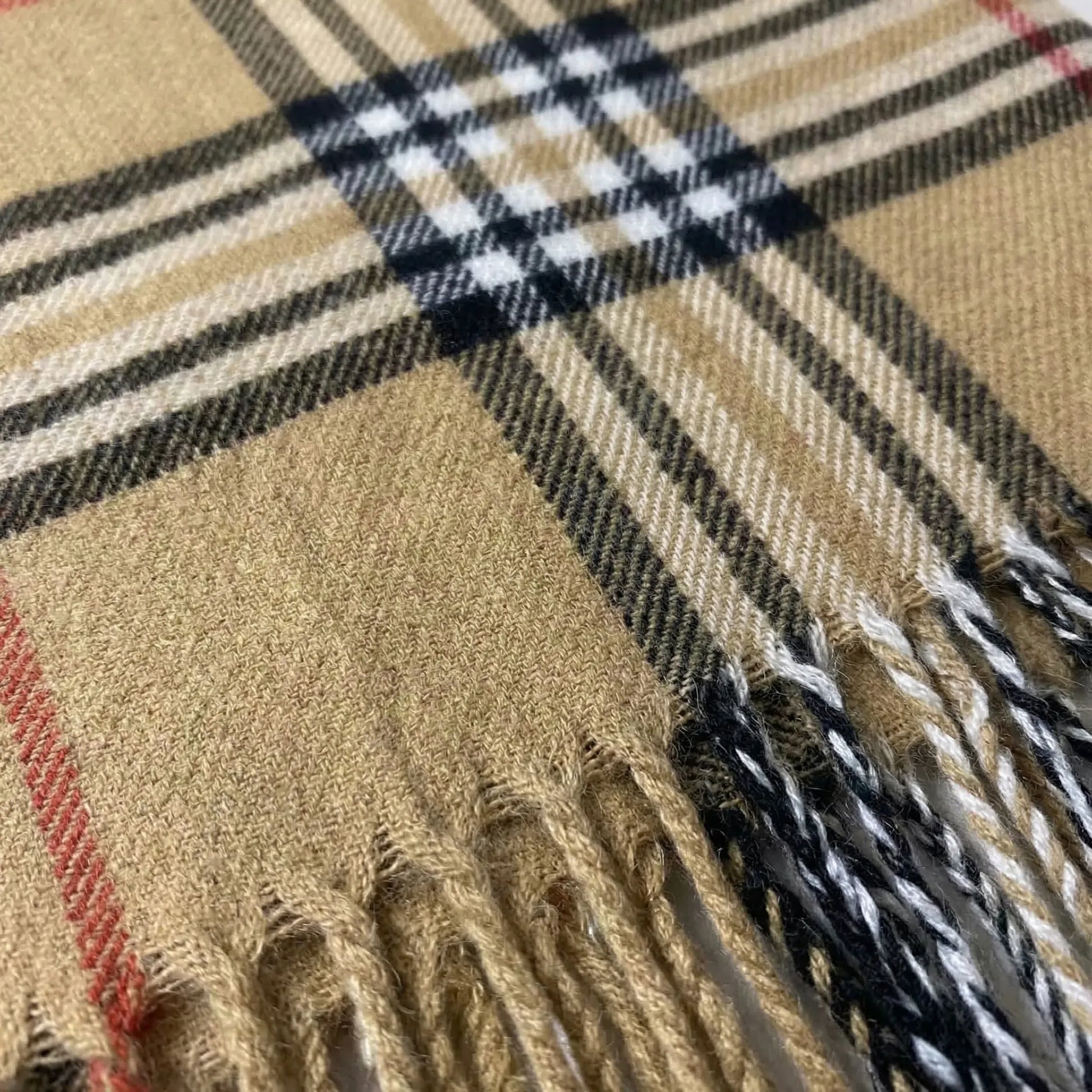Plaidora - Classic Plaid Fringe Winter Scarf  Winter Neck Warmth