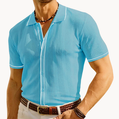 Men’s Short Sleeve Polo Shirt | Lightweight Comfortable Fit | Casual Summer Top | Breathable Fabric | Steven & Levon