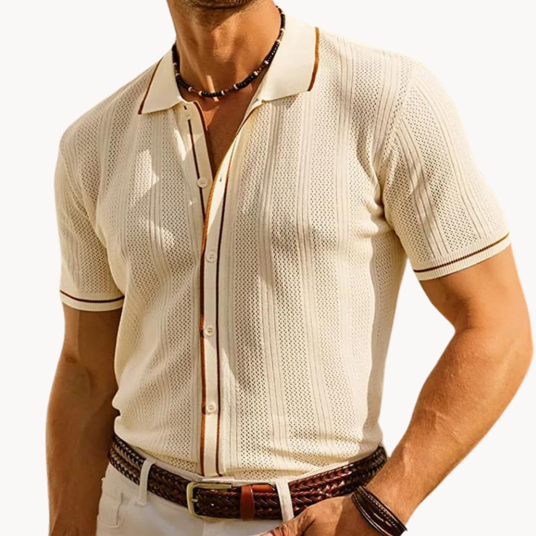 Men’s Short Sleeve Polo Shirt | Lightweight Comfortable Fit | Casual Summer Top | Breathable Fabric | Steven & Levon