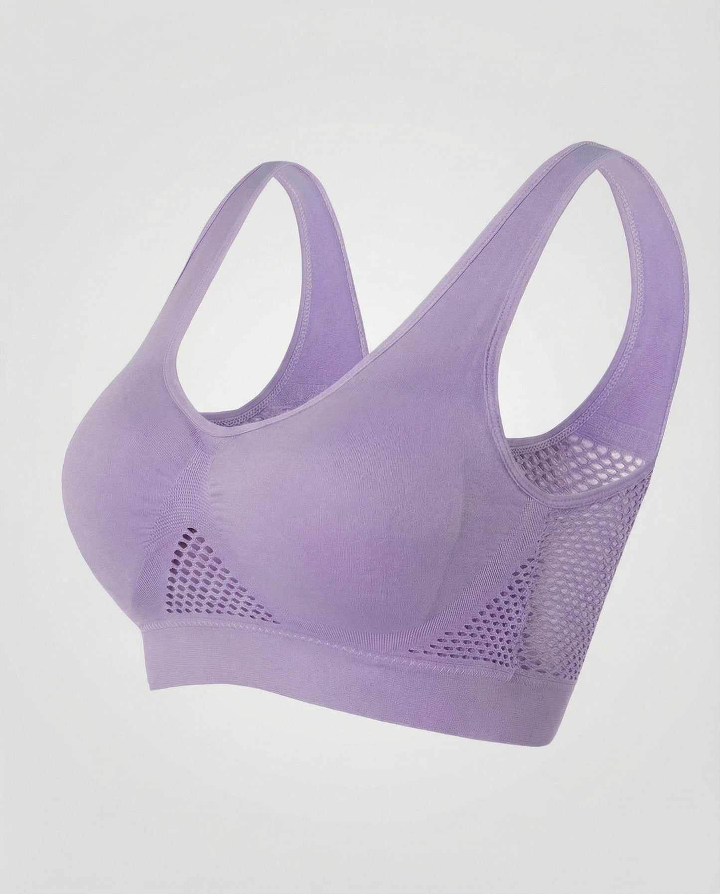 Seamless Wirefree Comfort Bra | Women's Breathable Mesh Bra | Shaped Cups | Elastic Underband | Steven & Levon