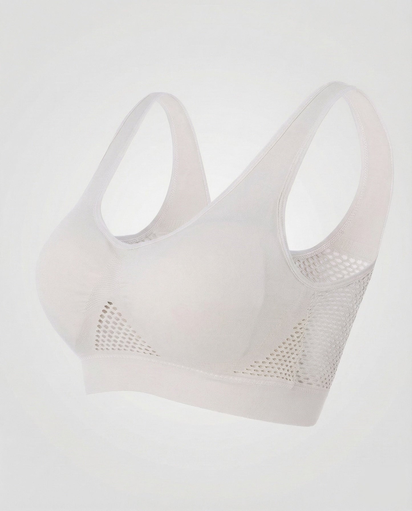 Seamless Wirefree Comfort Bra | Women's Breathable Mesh Bra | Shaped Cups | Elastic Underband | Steven & Levon