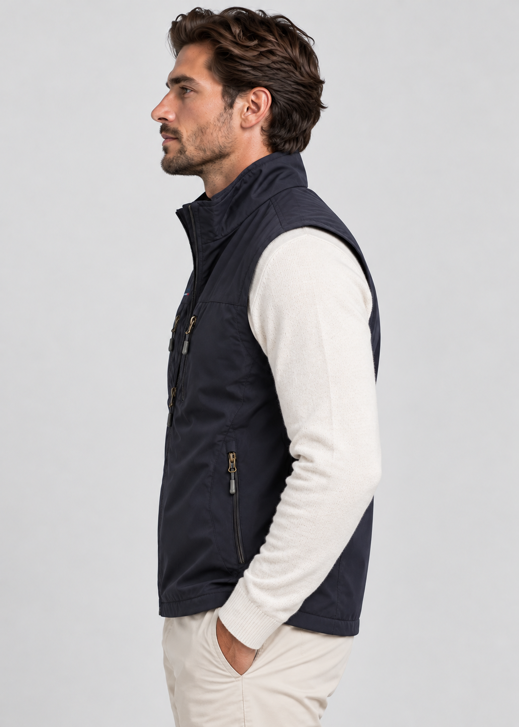 Men's Breathable Cargo Bodywarmer Vest | Utility Gilet | Multi-Pocket | Lightweight | Steven & Levon
