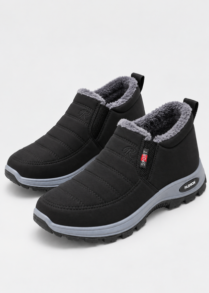 Women's Snow Boots | Slip On Ankle Boots | Plush Lined Warm Winter Shoes | Steven & Levon