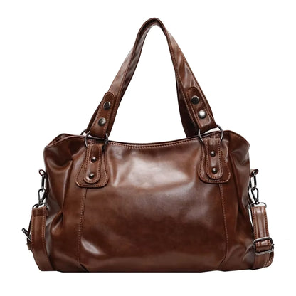 Shoulder Bag | Women | Black PU Leather | Large Capacity | Classic Crossbody | Steven & Levon