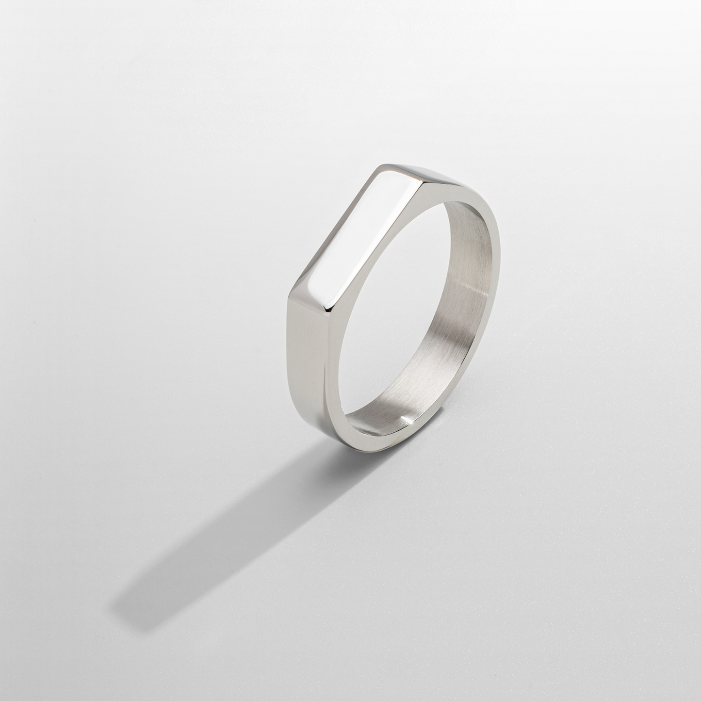 Rectangle Signet Ring | Gold, Silver or Black | Unisex | Stainless Steel | Polished Finish | Steven & Levon