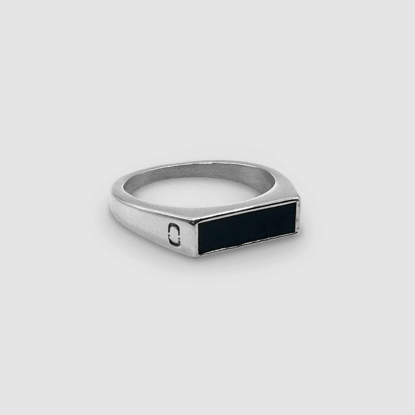 Rectangle Stone Ring | Gold or Silver | Unisex | Stainless Steel | Rectangular Stone | Classic Style | Steven & Levon