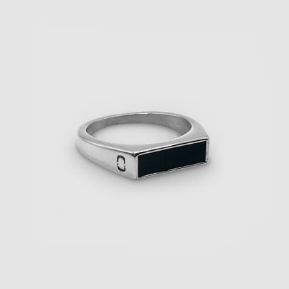 Rectangle Stone Ring | Gold or Silver | Unisex | Stainless Steel | Rectangular Stone | Classic Style | Steven & Levon