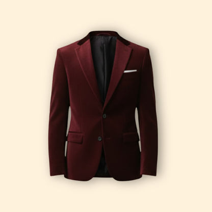 Men's Velvet Blazer | Refined Evening Jacket | Tailored Style | Steven & Levon