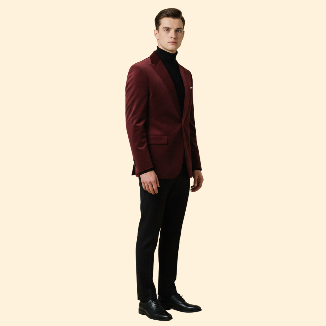 Men's Velvet Blazer | Refined Evening Jacket | Tailored Style | Steven & Levon
