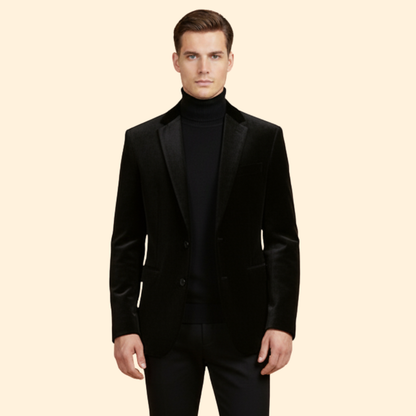 Men's Velvet Blazer | Refined Evening Jacket | Tailored Style | Steven & Levon
