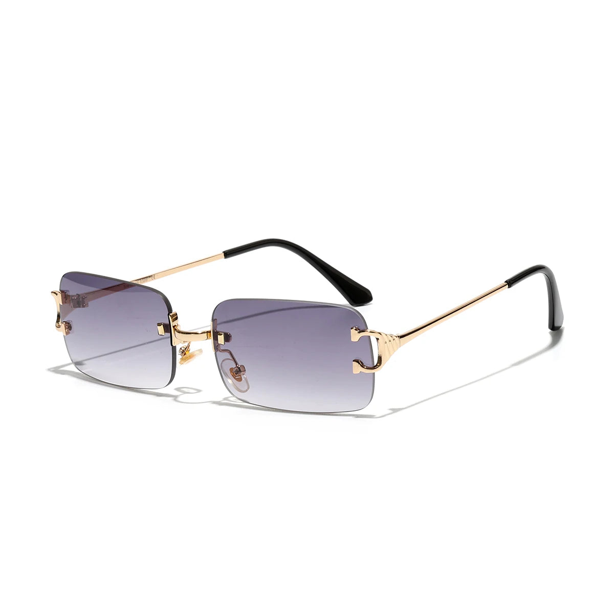 Rimless Square Sunglasses | Unisex | UV400 Metal Frame Eyewear | Lightweight Designer Shades | Steven & Levon