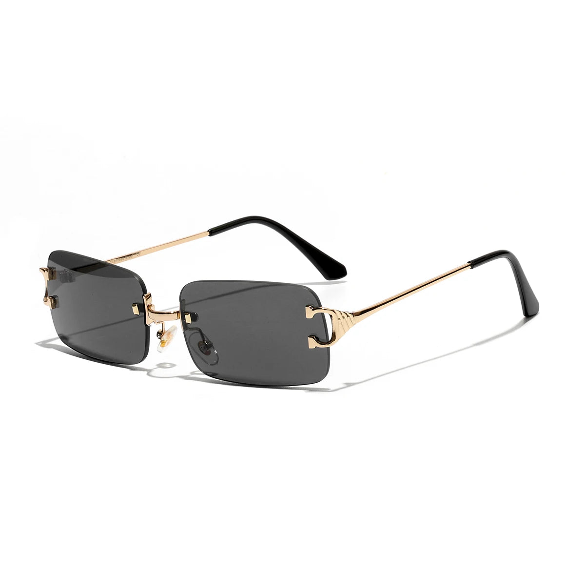 Rimless Square Sunglasses | Unisex | UV400 Metal Frame Eyewear | Lightweight Designer Shades | Steven & Levon
