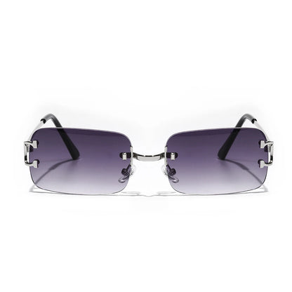 Rimless Square Sunglasses | Unisex | UV400 Metal Frame Eyewear | Lightweight Designer Shades | Steven & Levon