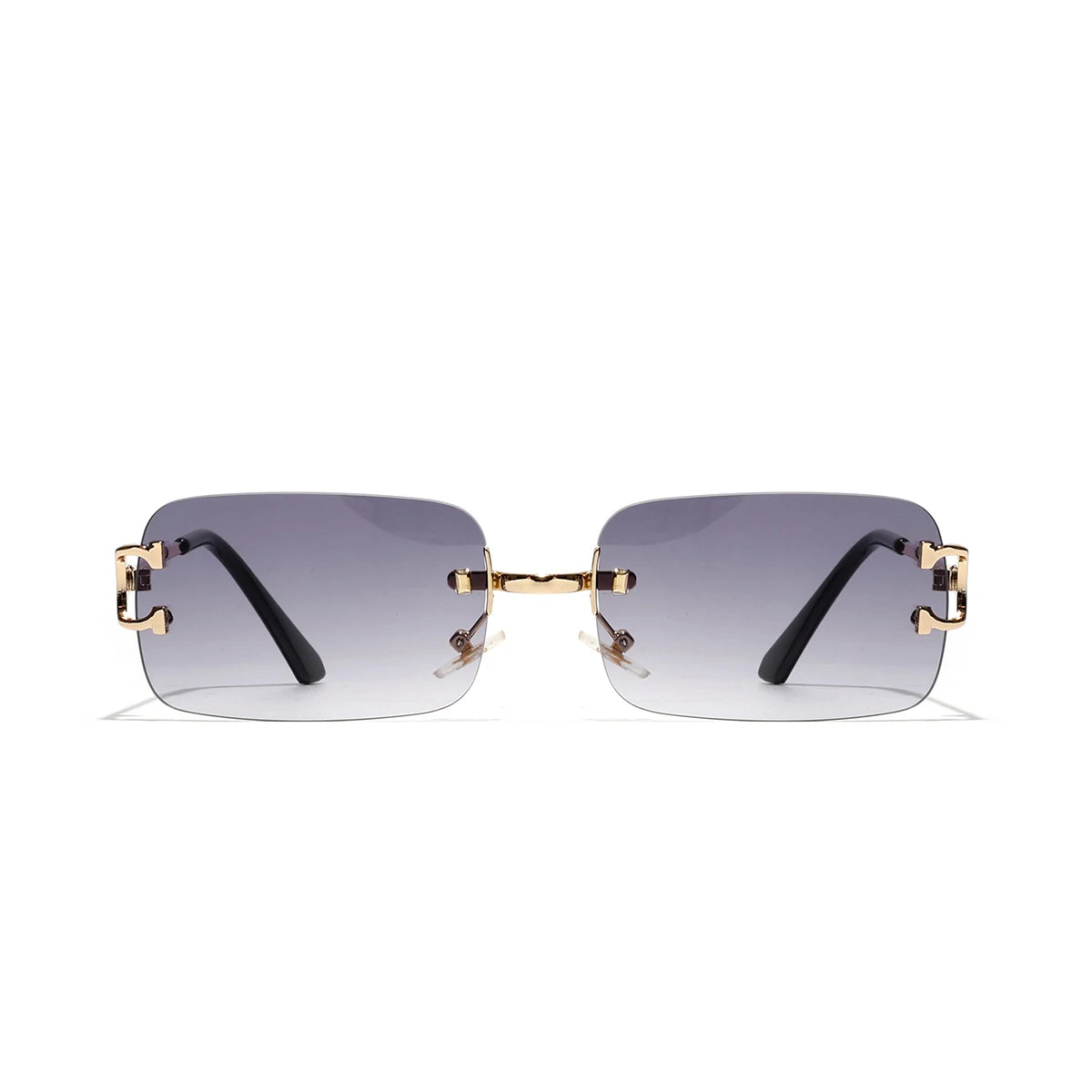 Rimless Square Sunglasses | Unisex | UV400 Metal Frame Eyewear | Lightweight Designer Shades | Steven & Levon