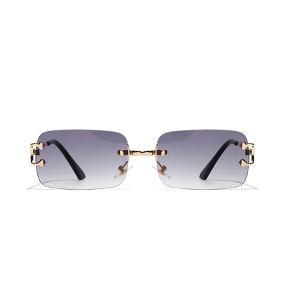 Rimless Square Sunglasses | Unisex | UV400 Metal Frame Eyewear | Lightweight Designer Shades | Steven & Levon